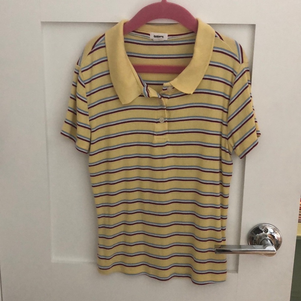 GARAGE Yellow striped Tee